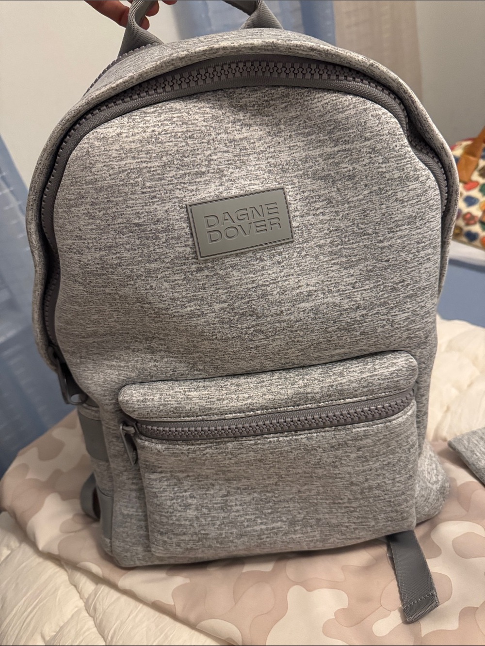 Dagne Dover Heather Light Gray Backpack